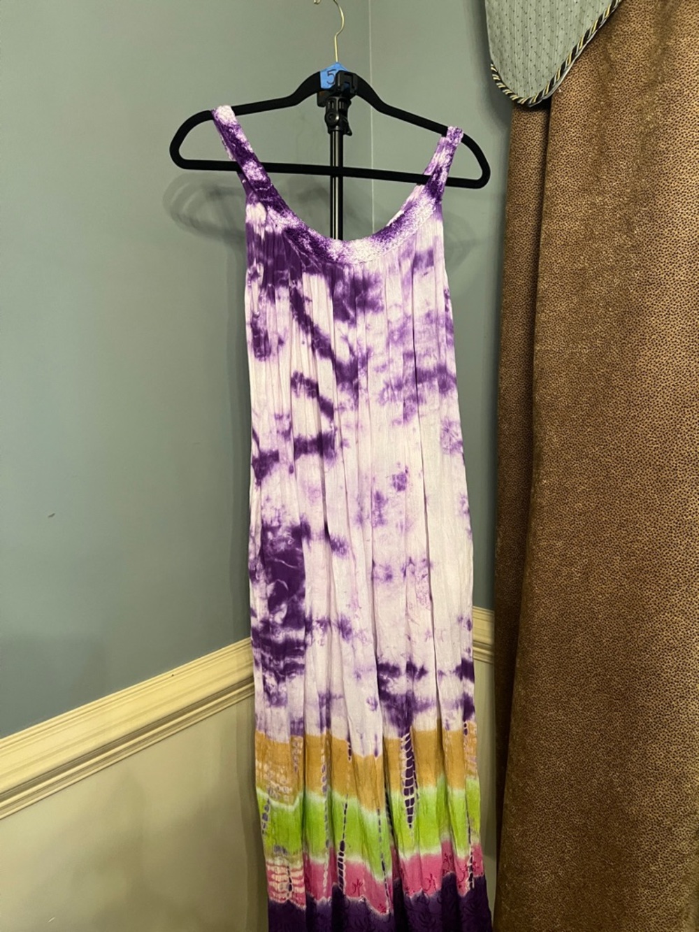 India Boutique Purple Tie-Dye Maxi Dress